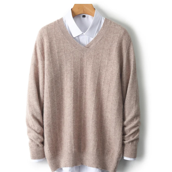 Spring and Autumn Cashmere Sweater Men's Wool Sweater Knitted